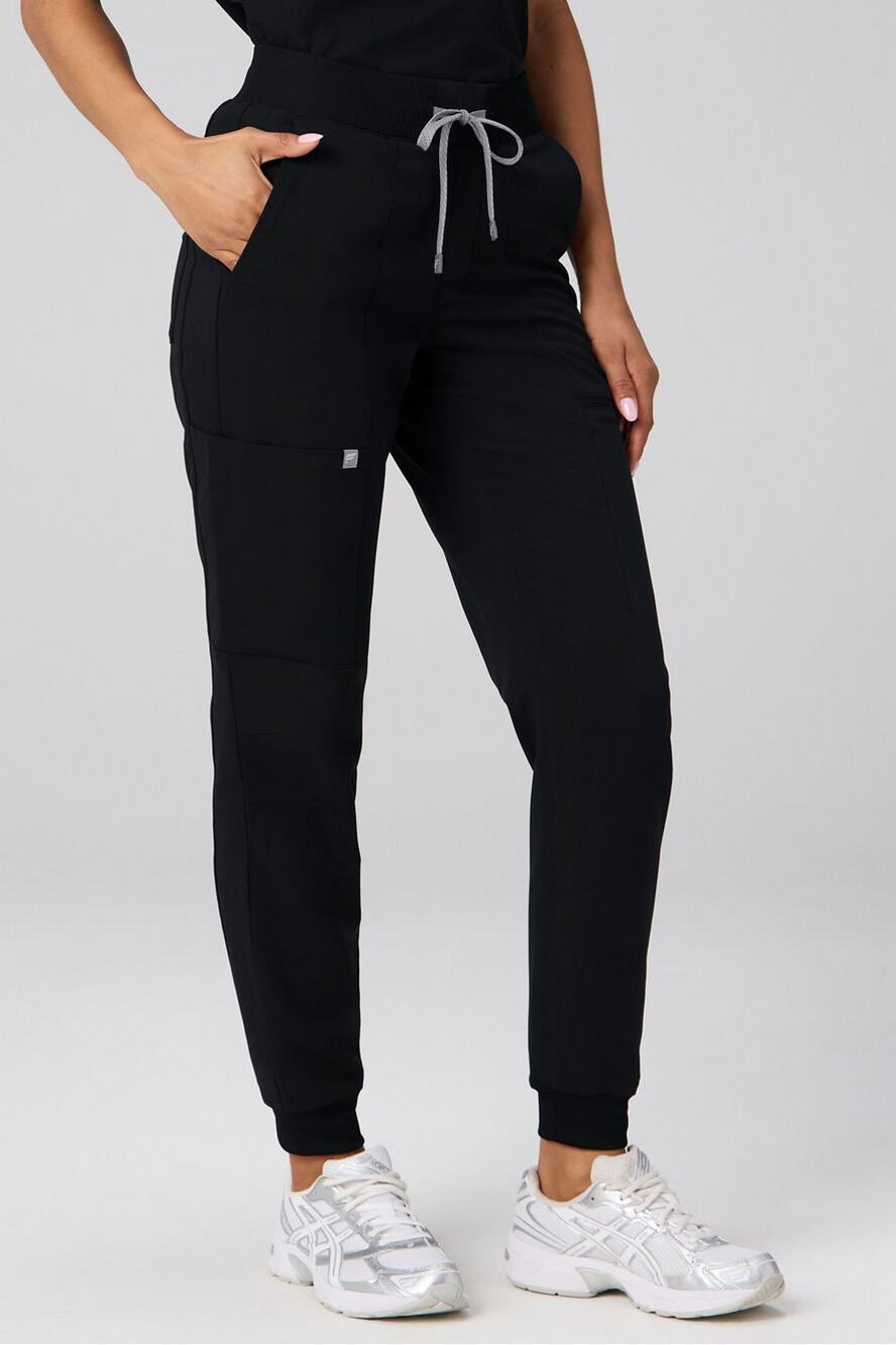 Fabletics Women’s Black Mid-Rise On-Call Scrub Jogger Pant